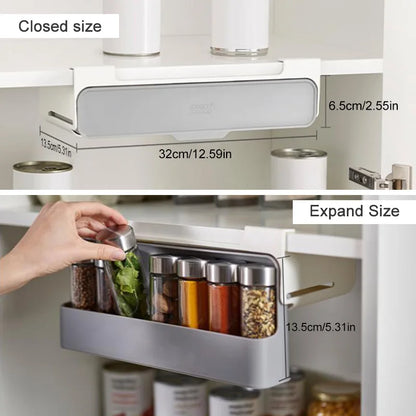 Self-Adhesive Kitchen Spice Rack – Wall-Mounted & Under-Shelf Seasoning Organizer for Storage and Spice Jars