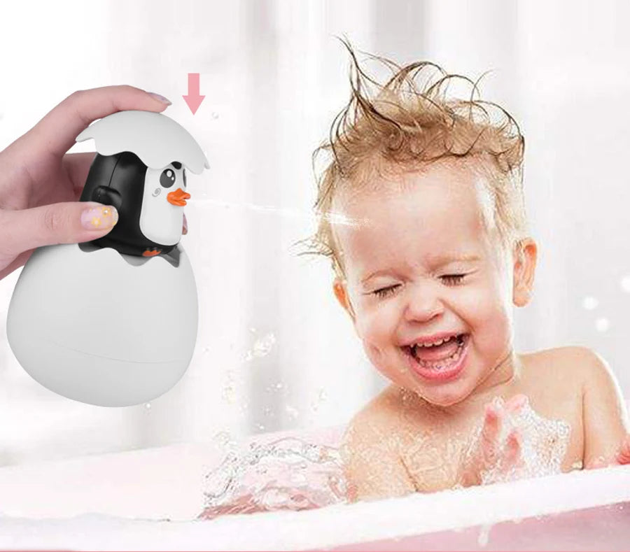 Cute Duck & Penguin Egg Water Spray Sprinkler Toy – Fun Bathing & Swimming Water Toy for Kids