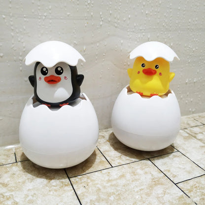 Cute Duck & Penguin Egg Water Spray Sprinkler Toy – Fun Bathing & Swimming Water Toy for Kids