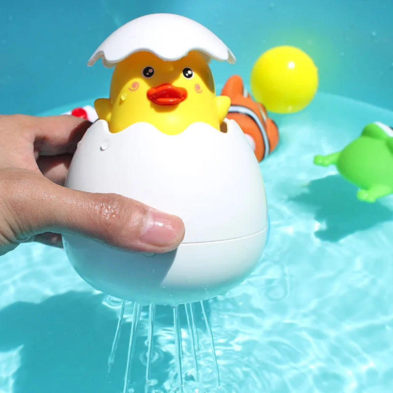 Cute Duck & Penguin Egg Water Spray Sprinkler Toy – Fun Bathing & Swimming Water Toy for Kids