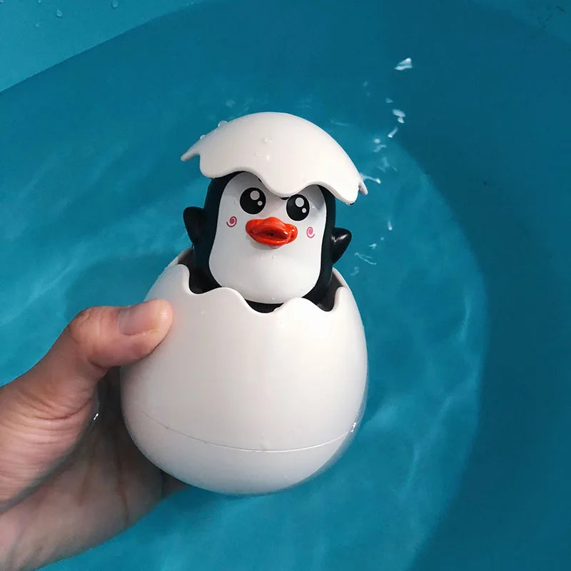 Cute Duck & Penguin Egg Water Spray Sprinkler Toy – Fun Bathing & Swimming Water Toy for Kids