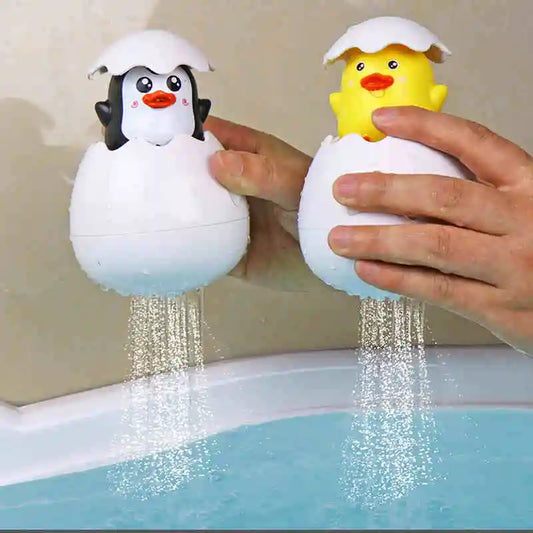 Cute Duck & Penguin Egg Water Spray Sprinkler Toy – Fun Bathing & Swimming Water Toy for Kids