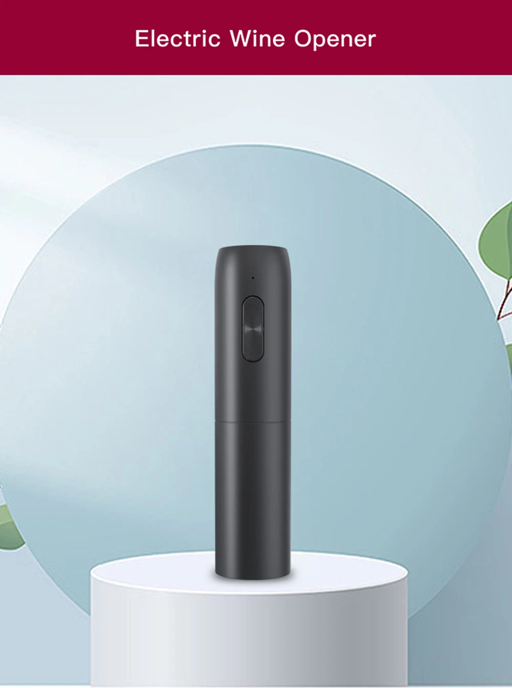 Electric Wine Bottle Opener – Automatic Corkscrew with Charging Base | Battery-Powered Wine Tool for Effortless Bottle Opening