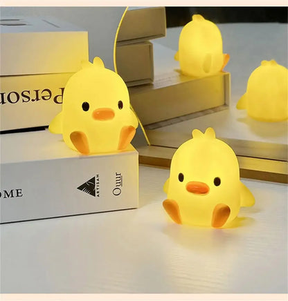 Cute Duck Night Light - Cartoon Animal LED Lamp for Kids' Bedroom & Holiday Gifts