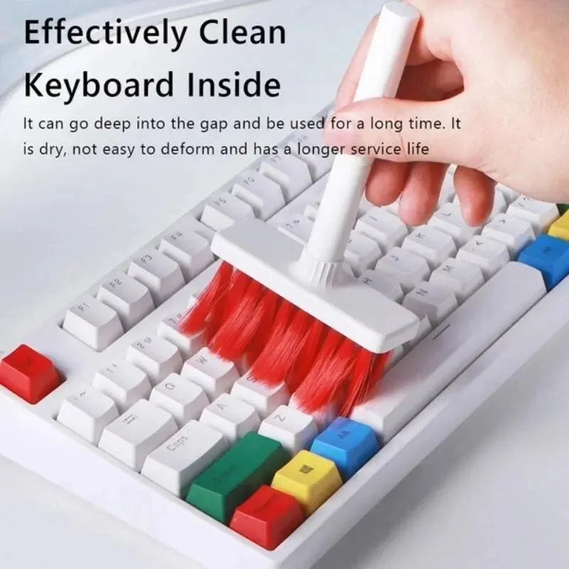 5-in-1 Multifunctional Keyboard Cleaning Brush & Earphone Keycap Puller - Wireless Earbuds & Dust Remover Tool for Computer, Laptops, and Electronics