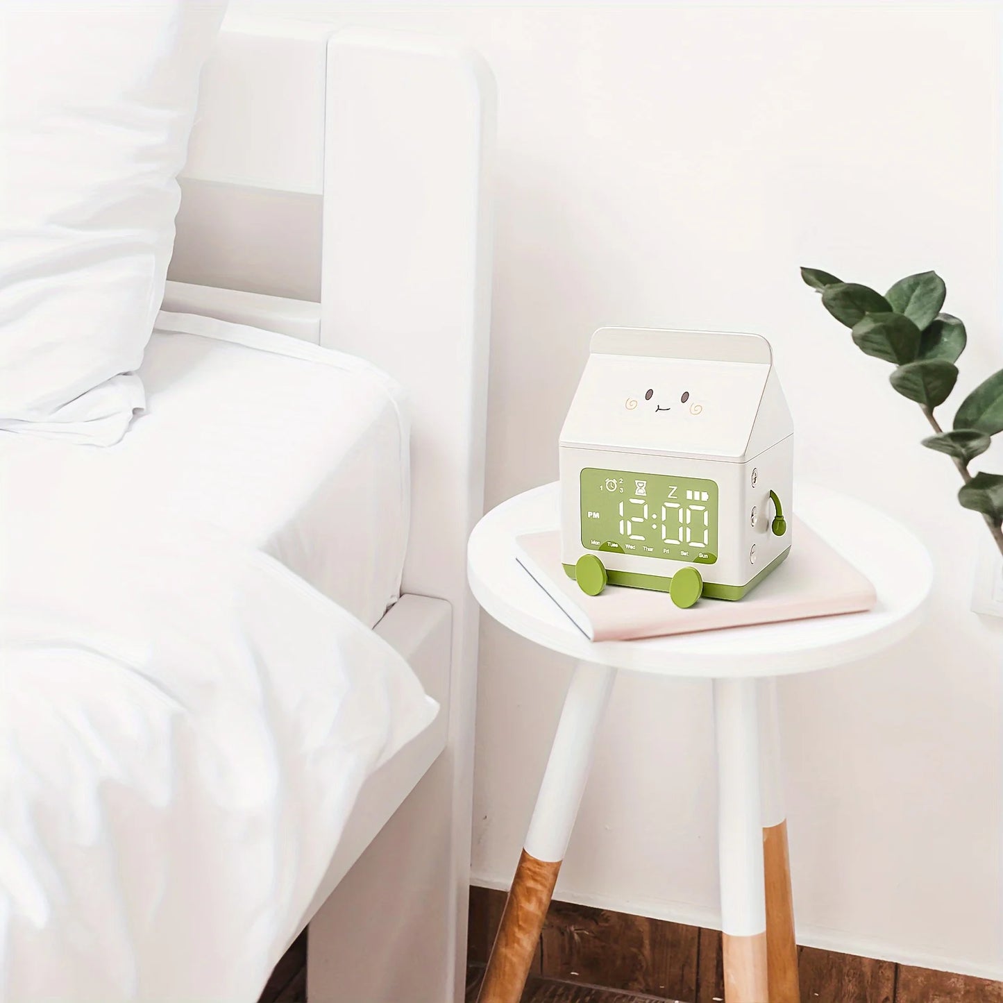 Creative Milk Box Digital Alarm Clock – Cute LED Display with Date, Countdown, and Snooze Features