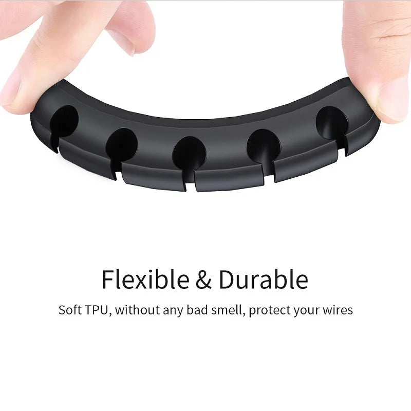 Multifunctional Silicone Cable Organizer Clips – Desktop Cable Management Winder for Home and Office