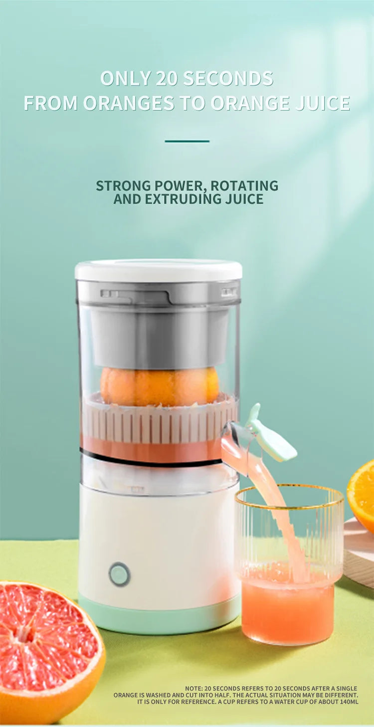 Extractor Fully Automatic Fruit Juicer – Portable USB Juicing Machine with Residue Separation for Fresh, Healthy Juice
