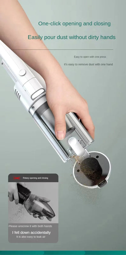 19000Pa Wireless Vacuum Cleaner - Powerful Multifunctional Handheld Cleaning Machine with Metal Strainer