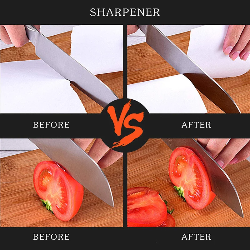 3-in-1 Professional Kitchen Knife Sharpener - 3-Stage Sharpening for Straight and Ceramic Knives