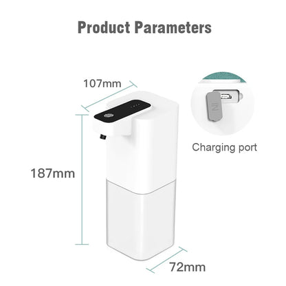 Automatic Liquid Soap Dispenser - Touchless Infrared Sensor, USB Rechargeable Smart Foam Machine for Hands-Free Soap Dispensing