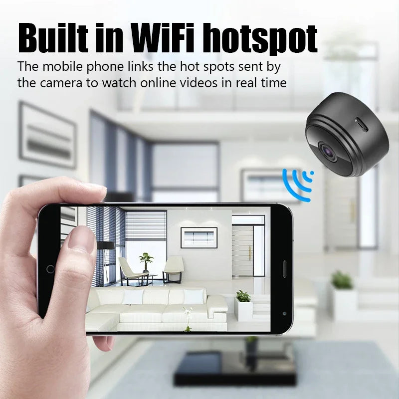 A9 WiFi Mini Wireless Security Camera - Smart Home Video Recorder for Infant and Pet Monitoring