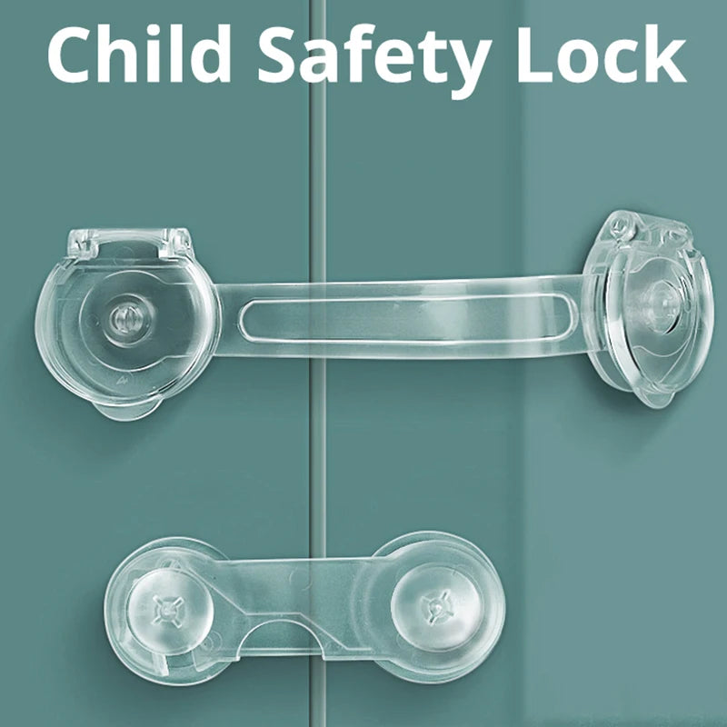 6PCS Baby Cabinet Locks - Child Safety Anti-Opening Strap Locks for Drawers, Cabinets, and Refrigerators | Anti-Pinch Protection Buckle