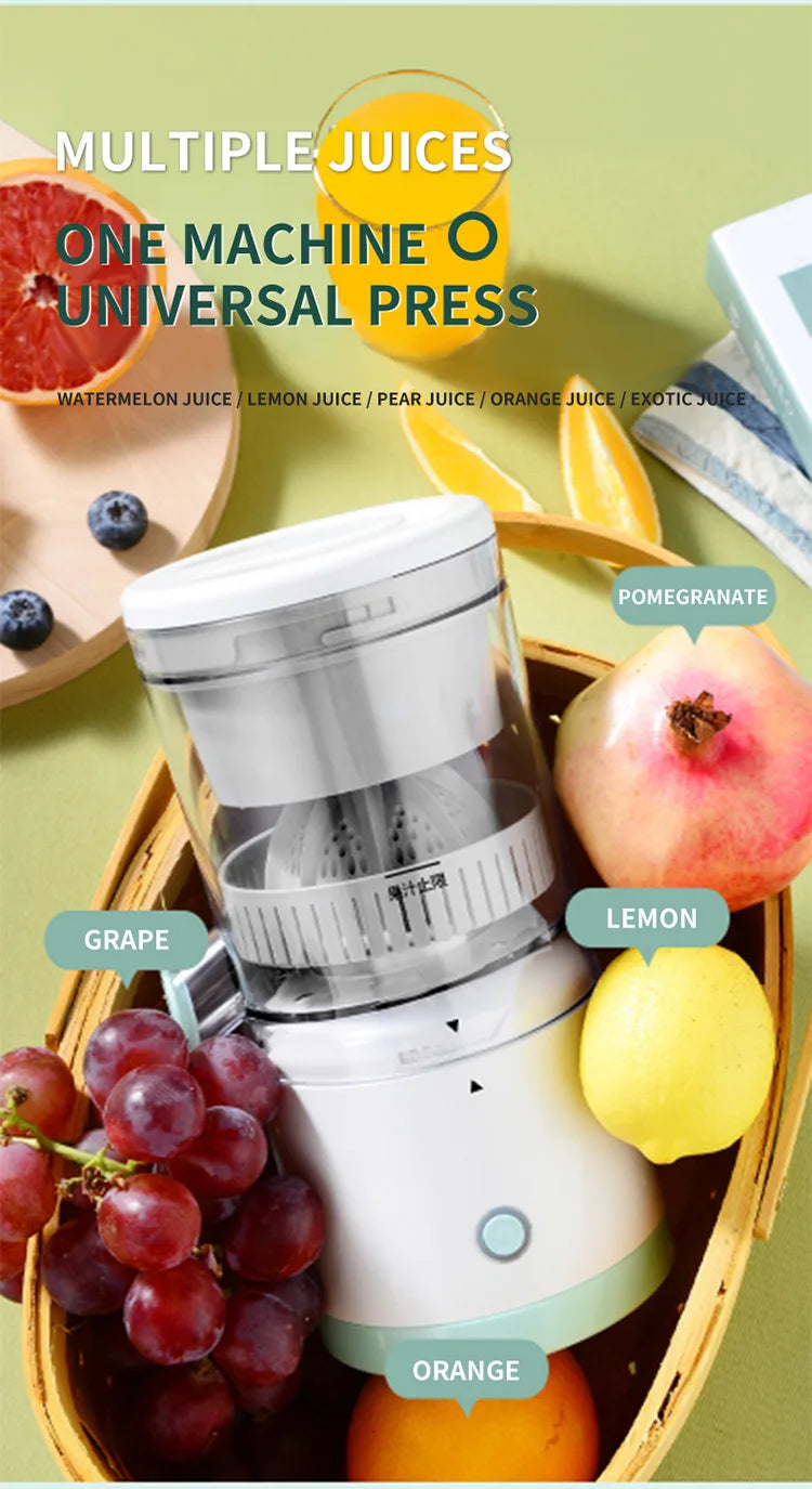 Extractor Fully Automatic Fruit Juicer – Portable USB Juicing Machine with Residue Separation for Fresh, Healthy Juice