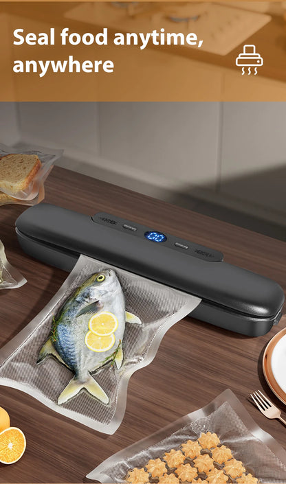 Vacuum Sealer Machine – Electric Food Sealer with 10 Free Vacuum Bags