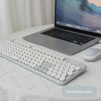 Wireless Diamond Keyboard and Mouse Combo - Cute Irregular Key Design for PC, Laptop & Desktop - Fashionable Office Accessory