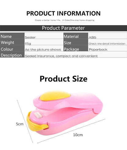 Portable Mini Heat Sealing Machine - Practical Food Clip for Kitchen Accessories & Gadgets