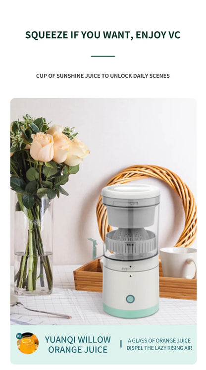 Extractor Fully Automatic Fruit Juicer – Portable USB Juicing Machine with Residue Separation for Fresh, Healthy Juice