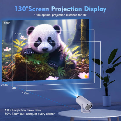 Magcubic 4K WiFi 6 Projector - Android 11, 260 ANSI, Dual WiFi, BT 5.0, 1280x720P Home & Outdoor Cinema - HY300 Pro