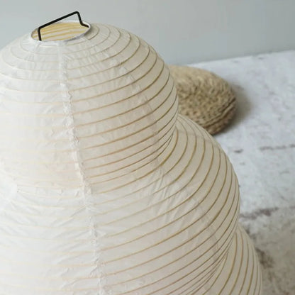 Japanese Wabi-Sabi White Rice Paper Table Lamp - Tripod Floor Lamp for Bedroom, Living Room, Study, Loft Decor