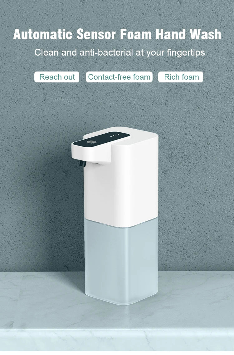 Automatic Liquid Soap Dispenser - Touchless Infrared Sensor, USB Rechargeable Smart Foam Machine for Hands-Free Soap Dispensing