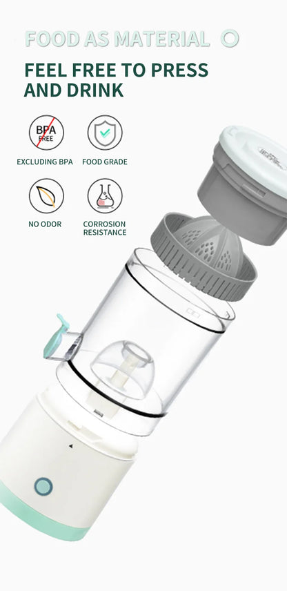 Extractor Fully Automatic Fruit Juicer – Portable USB Juicing Machine with Residue Separation for Fresh, Healthy Juice