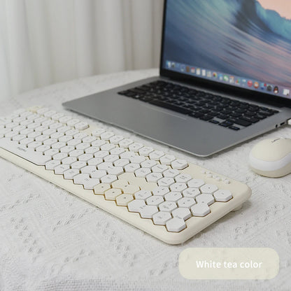 Wireless Diamond Keyboard and Mouse Combo - Cute Irregular Key Design for PC, Laptop & Desktop - Fashionable Office Accessory