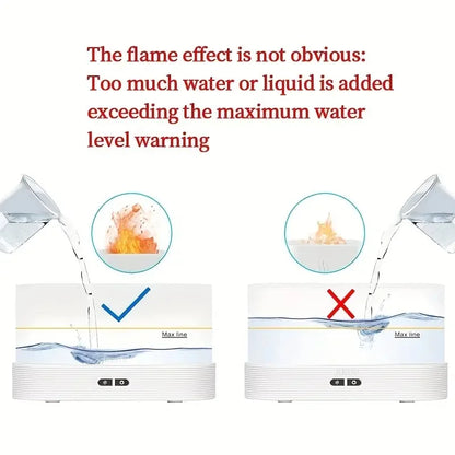 USB Simulation Flame Humidifier & Aromatherapy Machine - Flame Atmosphere Lamp for Home & Office