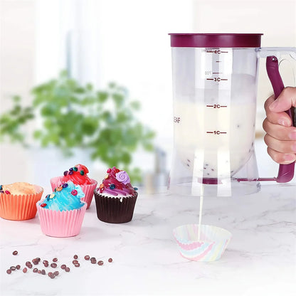 Collapsible Pancake & Cupcake Batter Dispenser – Precise Portion Control for Waffles, Muffins, and More