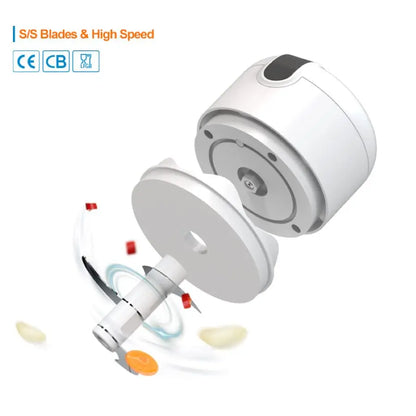 250ml Rechargeable Mini Food Processor - Portable Electric Garlic & Vegetable Chopper for Kitchen Use