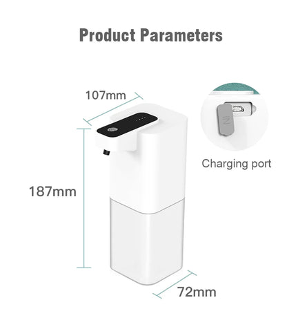 Automatic Liquid Soap Dispenser - Touchless Infrared Sensor, USB Rechargeable Smart Foam Machine for Hands-Free Soap Dispensing