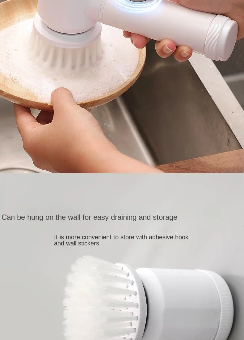 Wireless Electric Cleaning Brush - Handheld Power Scrubber for Kitchen & Bathroom