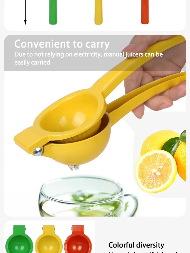 Manual Lemon Squeezer – Aluminum Alloy Hand-Pressed Juicer for Oranges & Lemons | Portable Kitchen Tool