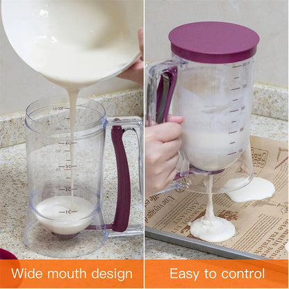 Collapsible Pancake & Cupcake Batter Dispenser – Precise Portion Control for Waffles, Muffins, and More