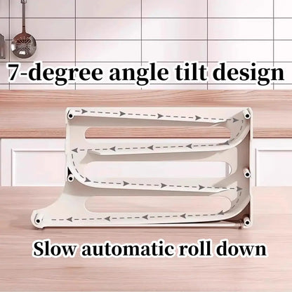 4-Tier Rolling Egg Holder Dispenser – Automatic Scrolling Egg Storage Box for Kitchen