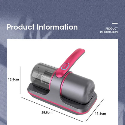 Wireless Mattress Vacuum Mite Remover - Cordless Handheld Cleaner with 12KPa Powerful Suction for Bed, Pillows, Clothes, and Sofa