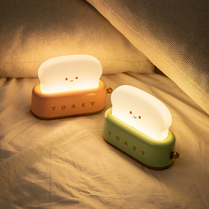 Creative Bread Toast Table Light - USB Rechargeable LED Nightlight