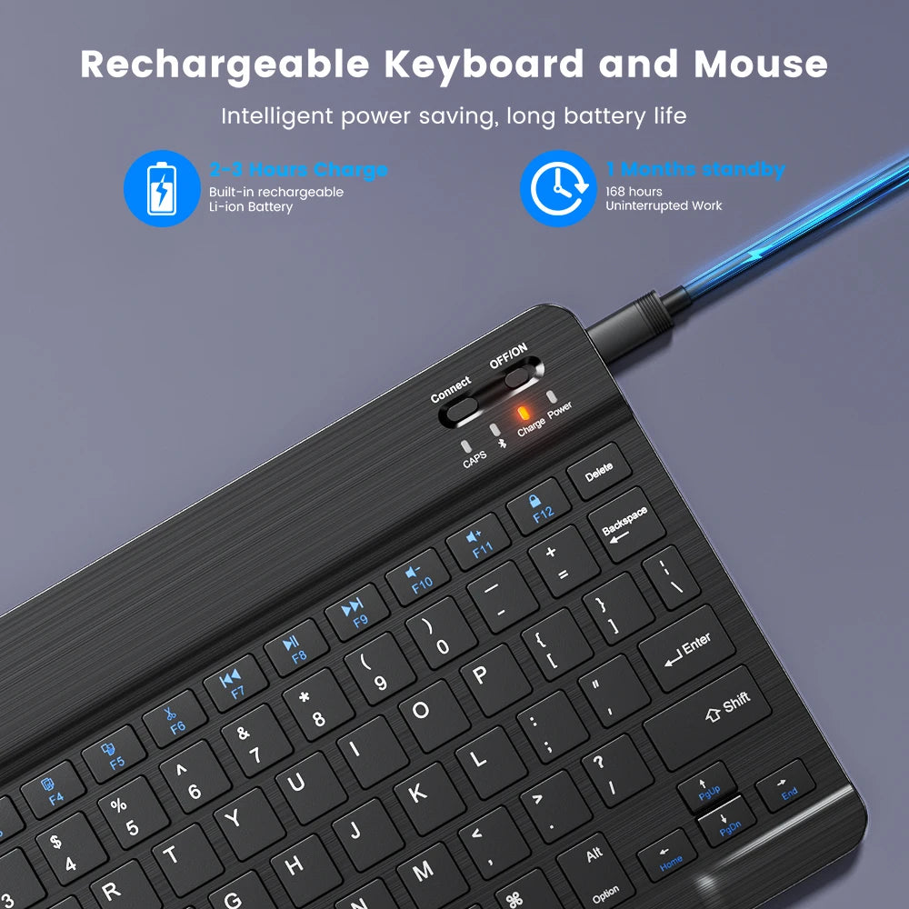 Wireless Bluetooth Keyboard - 78-Key Mini Keyboard for Android, iOS, Windows, PC, iPad & Tablet - Perfect for Gaming & Typing