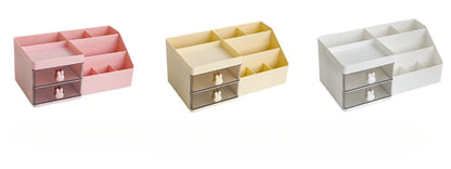 Transparent Desktop Organizer with Drawers – Multi-Functional Storage Box for Office Supplies, Cosmetics, and Stationery
