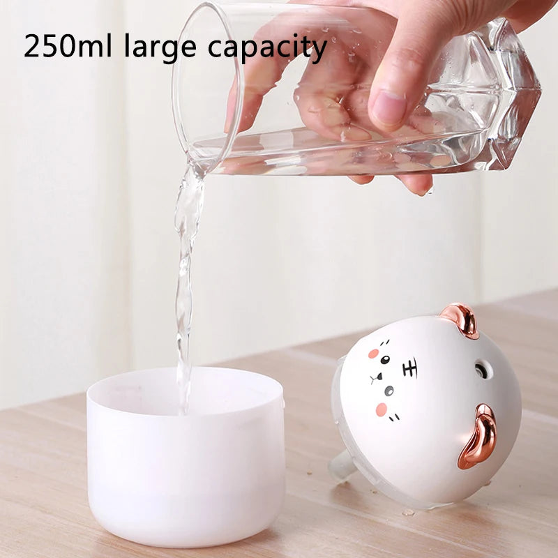 Cute Pet Mini Humidifier - USB-Powered Desktop Humidifier for Office, Bedroom, and Travel with Heavy Fog Spray