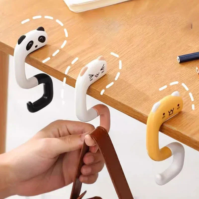 Portable Kawaii Folding Desk Bag Hook – Strong Load-Bearing Handbag Hanger for Office, Home, and Desk Organization