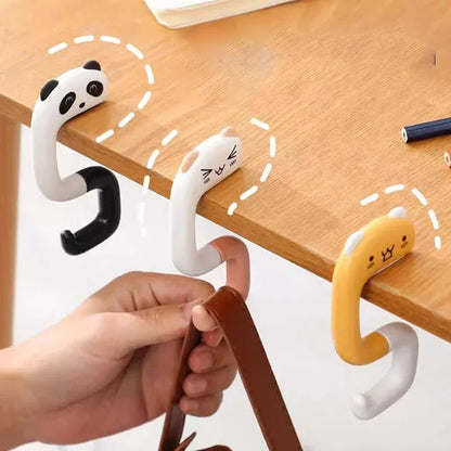 Portable Kawaii Folding Desk Bag Hook – Strong Load-Bearing Handbag Hanger for Office, Home, and Desk Organization