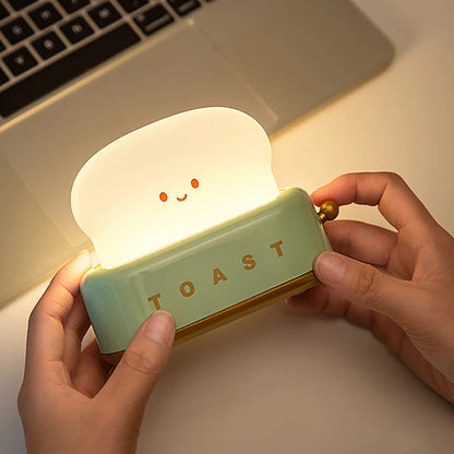 Creative Bread Toast Table Light - USB Rechargeable LED Nightlight