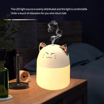 Cute Pet Mini Humidifier - USB-Powered Desktop Humidifier for Office, Bedroom, and Travel with Heavy Fog Spray