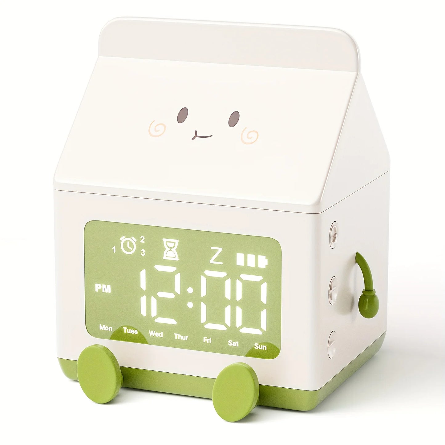 Creative Milk Box Digital Alarm Clock – Cute LED Display with Date, Countdown, and Snooze Features