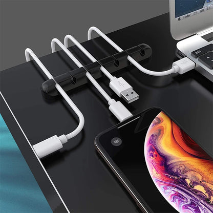 Multifunctional Silicone Cable Organizer Clips – Desktop Cable Management Winder for Home and Office