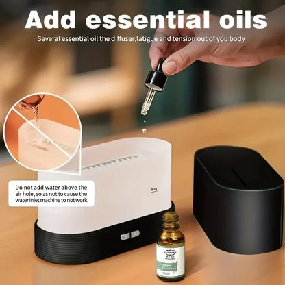 USB Simulation Flame Humidifier & Aromatherapy Machine - Flame Atmosphere Lamp for Home & Office