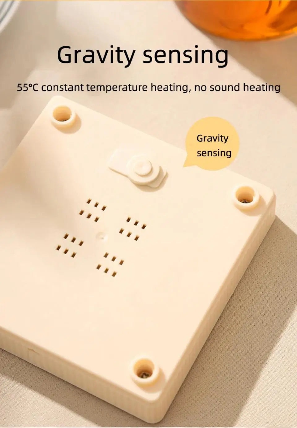 Cup Heater Mug Warmer - Electric Hot Plate with 55°C Thermostatic Heating Pad for Coffee, Milk & Tea