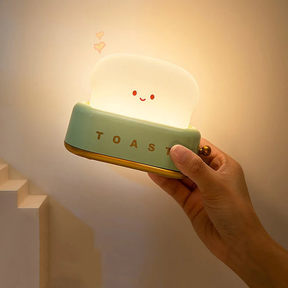 Creative Bread Toast Table Light - USB Rechargeable LED Nightlight