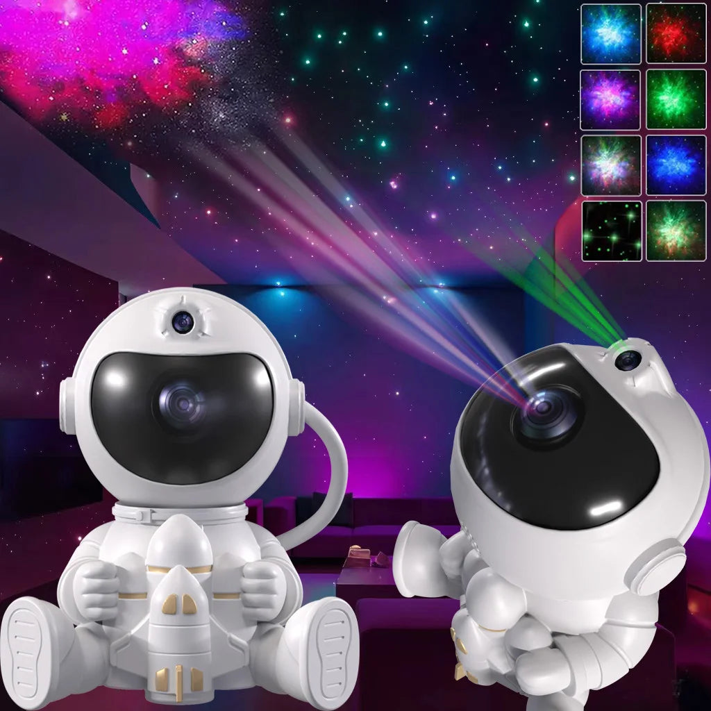 Galaxy Star Projector LED Night Light - Astronaut Lamp for a Starry Sky Ambience